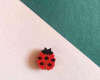 Ladybug brooch - pearl jewelry gift