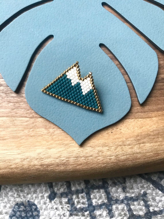 Mountain brooch - pearl jewelry gift