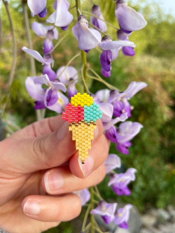 Pearl Ice Cream Cone Brooch - Pearl Jewel Gift