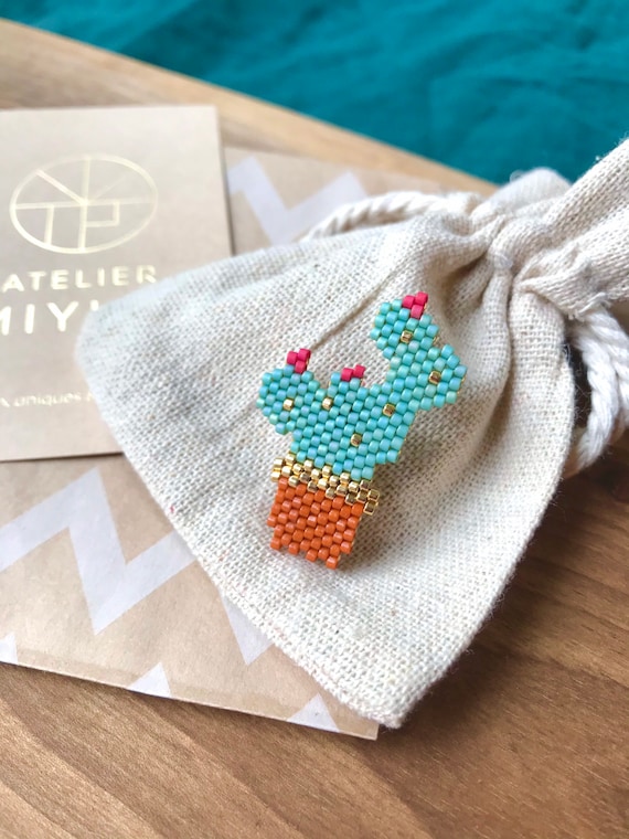 Cactus Prickly Pear Brooch - Pearl Jewelry Gift
