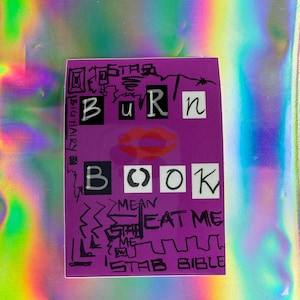 Mean Girls Burn Book vinyl glossy waterproof sticker
