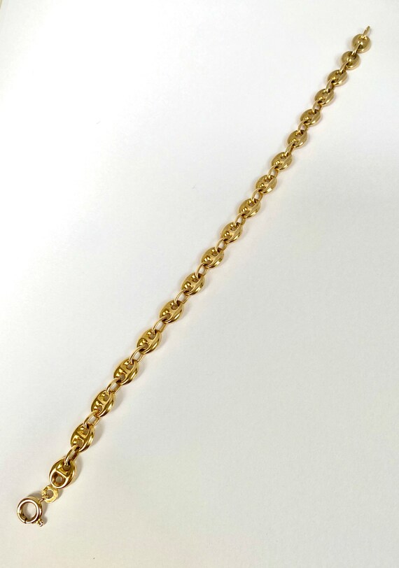 Vintage 9ct Gold Mariner Anchor Link Bracelet, 8 … - image 7