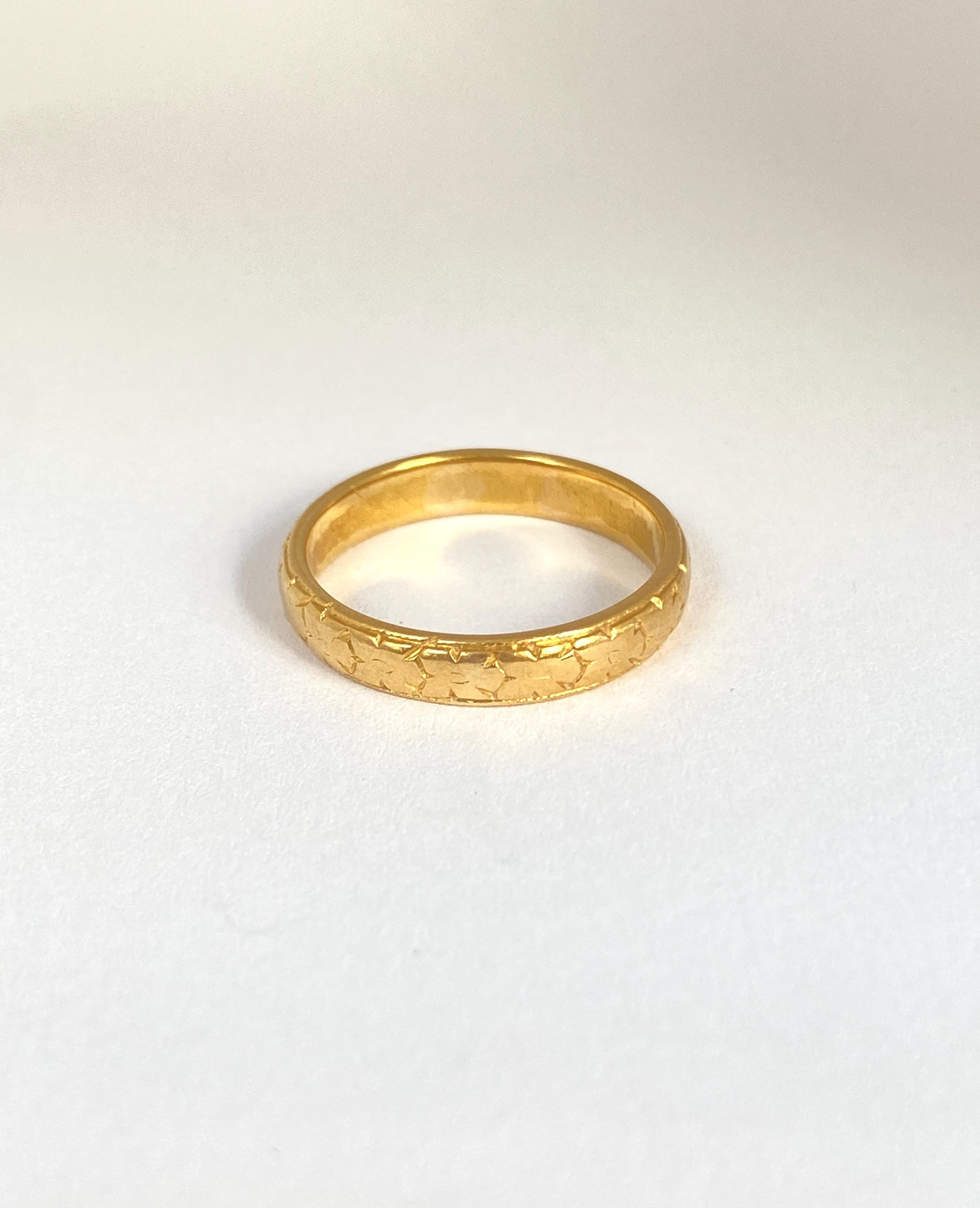 Victorian, 22ct gold wedding/stacking band, Hallmarked 22ct, BIrmingham, 1853