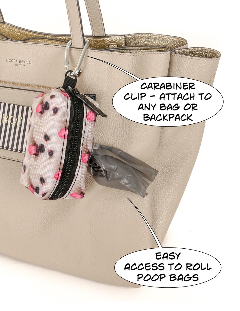 poopyCUTE Doggy Poop Waste Bag Dispenser for Fashionably Cute Owners and All Dog Breeds Luxury Fashion Style INDY Check Red