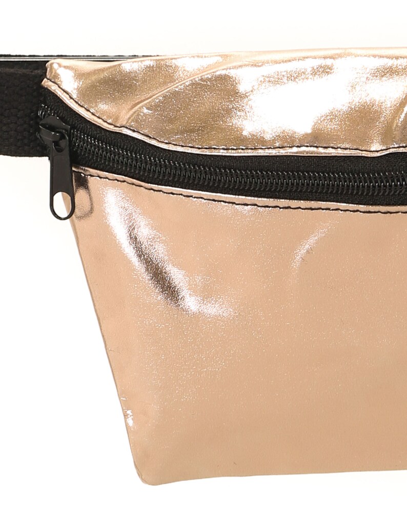 FYDELITY Ultra-Slim Fanny Pack Bum Bags METALLIC Rose Gold