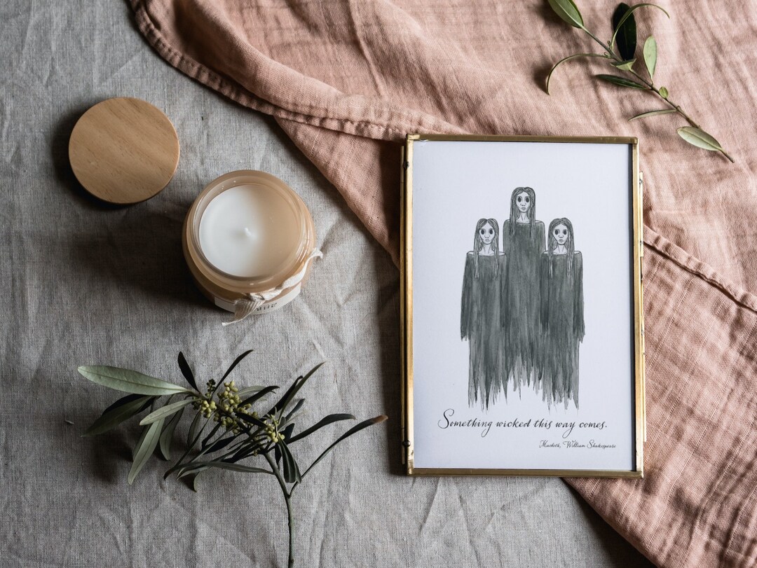 Macbeth Witches A4 Print Shakespeare Print | Something Wicked This Way ...
