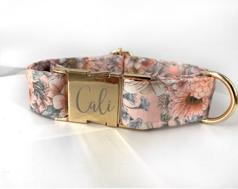 floral print dog collar