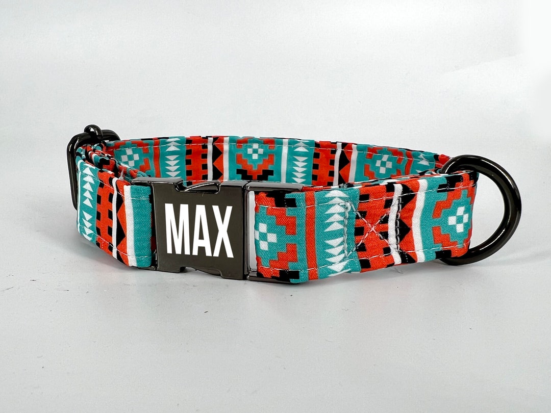 Personalized Dog Collar Aztec Boho Style Custom Dog Collar Etsy