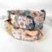 Personalized Laser Engraved Metal Folklore Floral Dog Collar, Quick Release Buckle, whimsical Peach and Green, Spring Wedding Girl Collar 