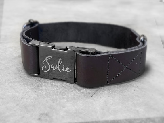 etsy leather dog collar