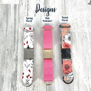 Personalized Dog Collar, Laser Engraved Metal Buckle Wedding Collar, Quick Release Buckle, Boho Cotton Voile Styles, Designer Collar image 4