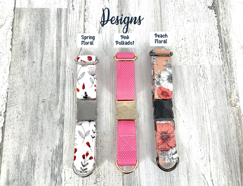 Personalized Dog Collar, Laser Engraved Metal Buckle Wedding Collar, Quick Release Buckle, Boho Cotton Voile Styles, Designer Collar image 4