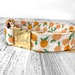 Personalized Laser Engraved Peach Dog Collar, Spring Style, Quick Release Metal Buckle, Fruit Styles, Peach Collar 