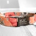Personalized Dog and Cat Collar, Laser Engraved Quick Release Metal Buckle, Floral Boho Cotton Voile Styles, Designer Collar DDC04 