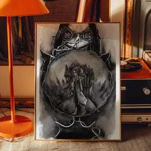 Coraline Other Mother Print, Gothic Gifts, Spooky Art Prints, Halloween Lover, Fan Artwork image 9