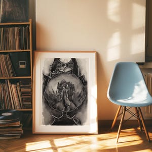 Coraline Other Mother Print, Gothic Gifts, Spooky Art Prints, Halloween Lover, Fan Artwork image 5
