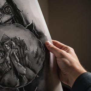 Coraline Other Mother Print, Gothic Gifts, Spooky Art Prints, Halloween Lover, Fan Artwork image 3