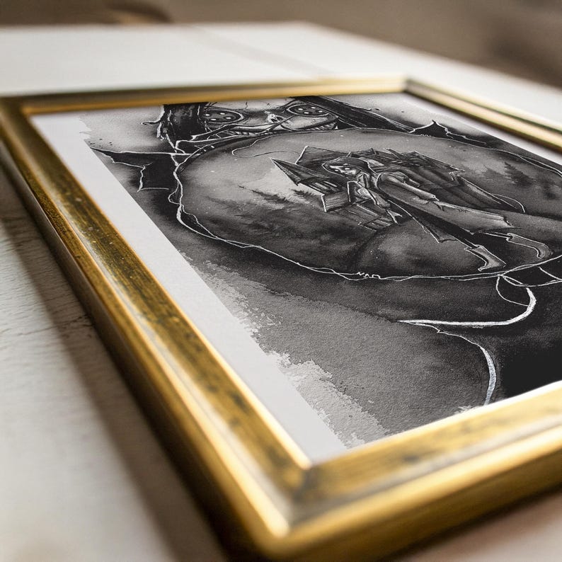 Coraline Other Mother Print, Gothic Gifts, Spooky Art Prints, Halloween Lover, Fan Artwork image 6