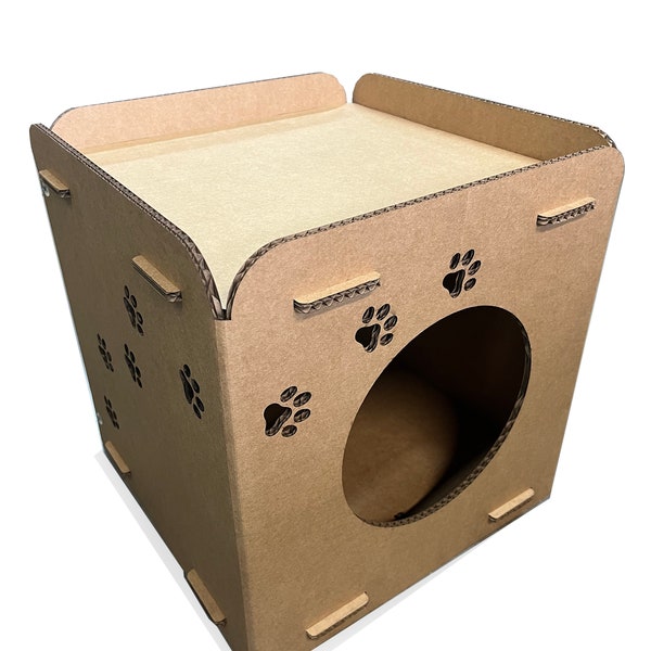 Cardboard Cat House Etsy