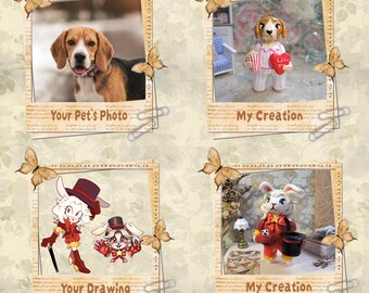Custom Pet & Character figurine, from your photo or art, personalized handcrafted