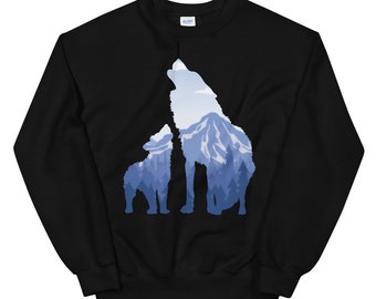 risto howling wolves turtleneck knit sweater