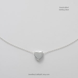 Herz Halskette 925 Sterling Silber, Zierliche Herz Halskette, Layered Halskette, Geburtstagsgeschenk, Alltags Schmuck, Einfache, Endlose Liebe