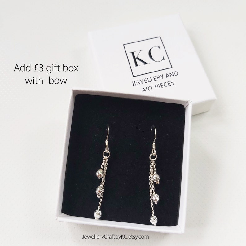 Triple Balls Drop Hook Earrings 925 Sterling Silver Dangle Etsy