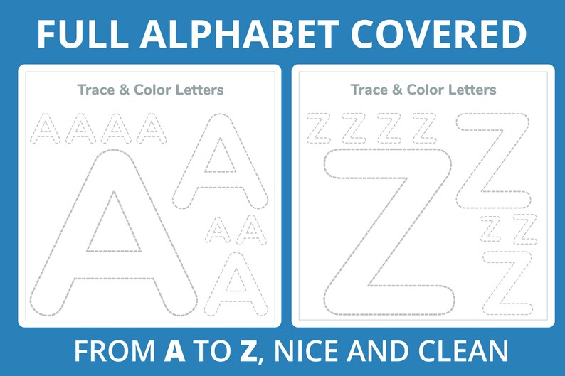 Download KDP Print & Upload Ready Interior: Trace and Color Letters ...