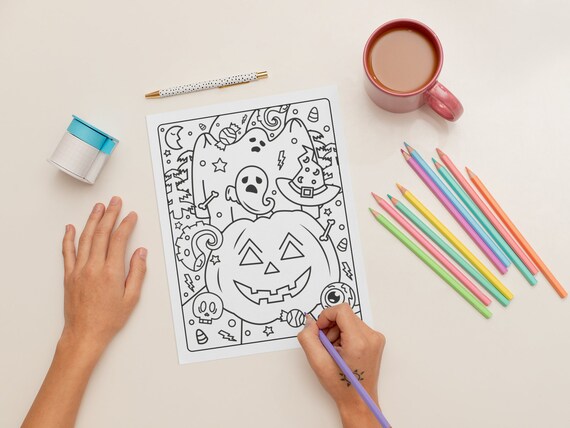Halloween Coloring Page for Kids Page 1 PERSONAL USE