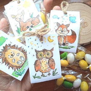 Bomboniere in carta a triangolo porta confetti o porta omaggio. Disegno a scelta o i personaggi come in foto