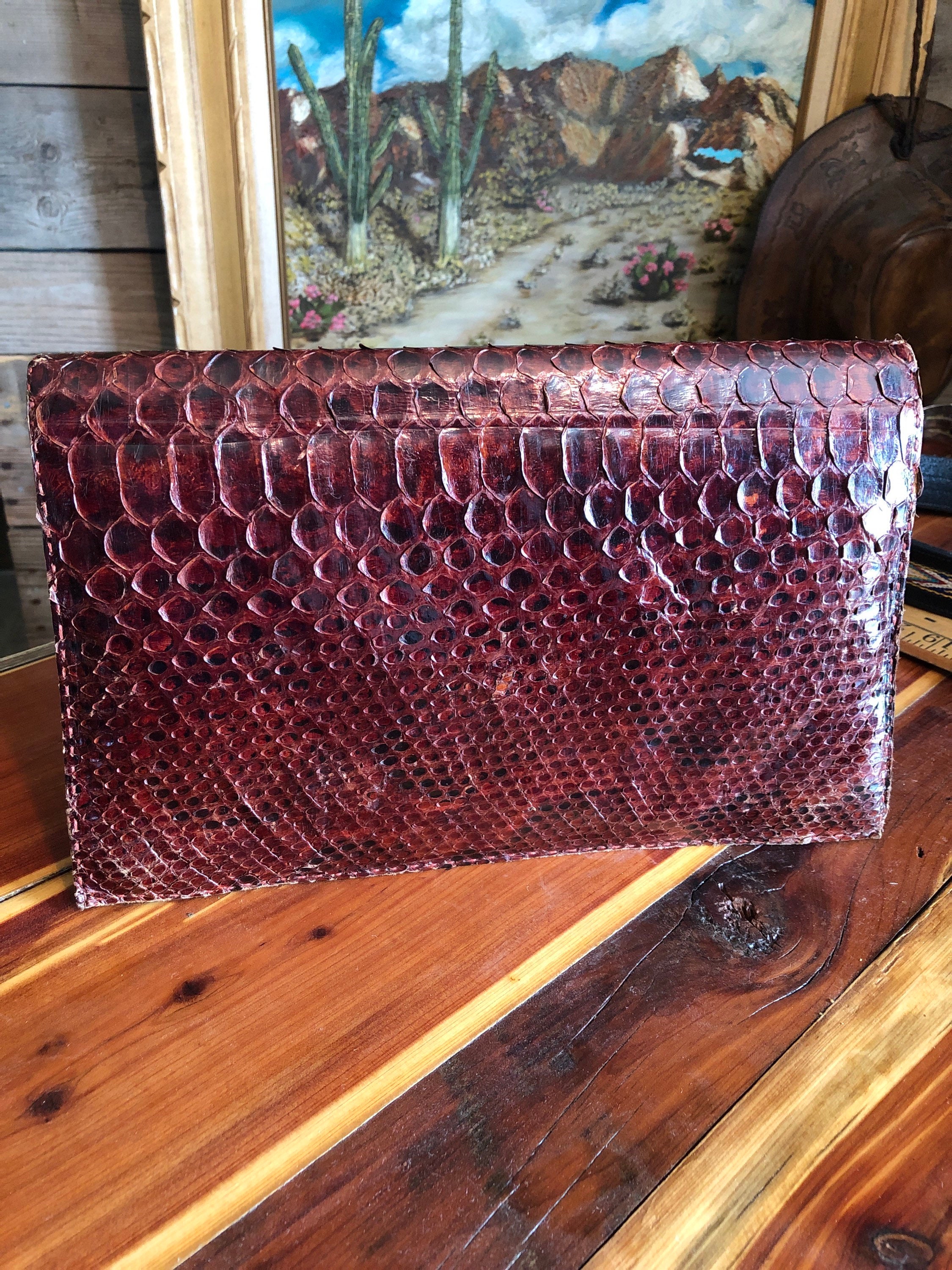 HYLong Women's Fashion Retro Snake Skin Envelope Bag Clutch Purse