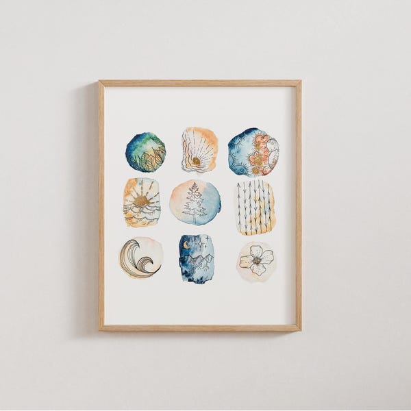 West Coast Windows  —Original Watercolor Illustration —Archival Print— PNW Art