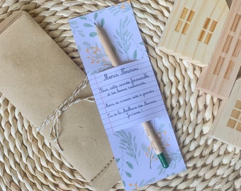 Crayon à planter "Merci Nounou" - cadeau assistante maternelle