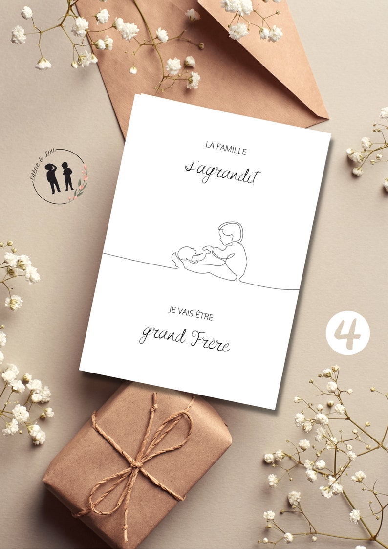 Digital card pregnancy announcement - baby birth date - file .pdf - 4