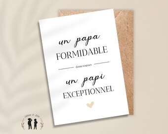 Carte annonce de grossesse papi - pdf ou imprimée