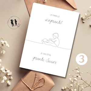 Digital card pregnancy announcement - baby birth date - file .pdf - 3