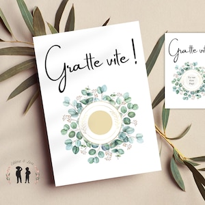 Personalized scratch card - pregnancy announcement - Dad, aunt, grandma, grandpa - golden pastille