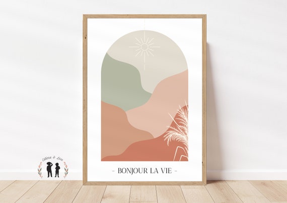 Affiche positive boho - pdf ou imprimée
