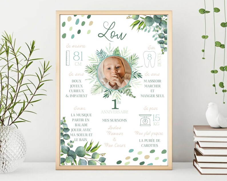 Affiche personnalisée jungle - Créatrice ETSY : EdeneetLou