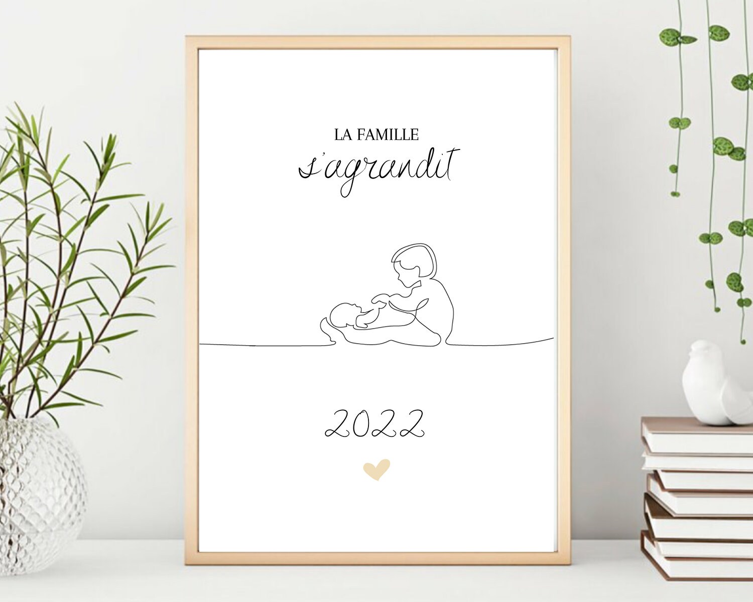 Affiche Annonce de Grossesse/La Famille S'agrandit Deuxième Grossesse