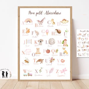 ABC-Poster - Kinder- und Babyalphabet - PDF oder gedruckte Version - Tiere, Insekten, Pflanzen...