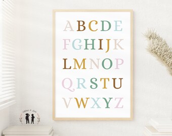 Poster alphabet / ABC multicolor / alphabet baby room - Child