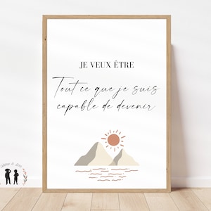 Boho positive quote poster - pdf or print