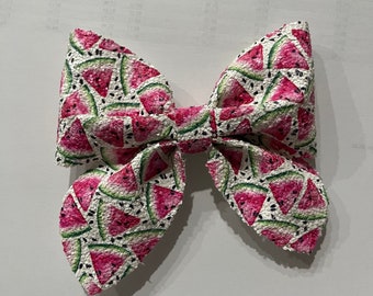 Watermeloen glitter Sailor Bow