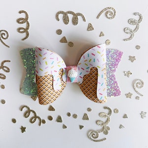 Ice Cream Bow - Blue
