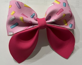 Pink Sprinkle Sailor Bow