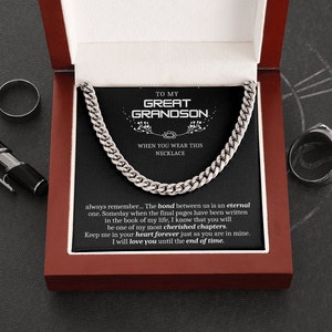 Urenkel Kette Halskette, Geburtstagsgeschenk für Urenkel, Schulabschluss Geschenk, Geschenkidee für Urenkel von Urgroßmutter