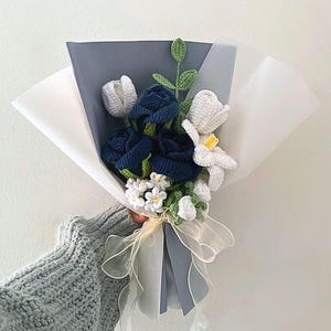 ネイビーブルーの花束 - Etsy 日本