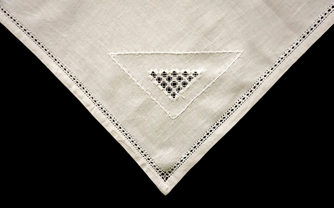 Triangular Tablecloth Floral Embroidered Triangle Stitched Square Tablecloth style 3055 - Etsy