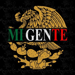 Aguila mexicana / Mexican eagle /  Mi gente /  digital / design file download / png svg jpg eps  / Mexico escudo / escudo mexicano